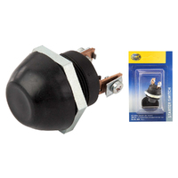 HELLA STARTER SWITCH OFF-(ON) SPRING RETURN - BLACK 22mm DIA MOUNT 4503
