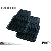 CARFIT HEAVY DUTY FRONT TERRAIN RUBBER CAR MATS BLACK - PAIR 4560081 