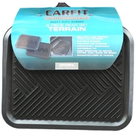 CARFIT HEAVY DUTY TERRAIN REAR RUBBER CAR MATS BLACK - PAIR 4560281 