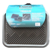 CARFIT HEAVY DUTY TERRAIN REAR RUBBER CAR MATS GREY - PAIR 4560285