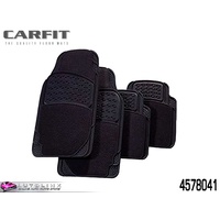 CARFIT MAJESTIC BLACK CARPET & RUBBER MAT SET - 4 PIECE UNIVERSAL FIT 4578041 