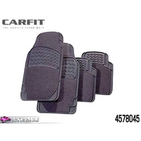 CARFIT MAJESTIC GREY CARPET & RUBBER MAT SET - 4 PIECE UNIVERSAL FIT 4578045