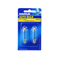 Narva 47258BL Festoon Globes 12V 5W 11 x 41mm T-11mm Pair