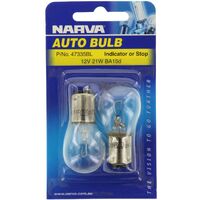 NARVA 47335BL BAYONET GLOBES 12V 21W BASE BA15d - TWIN PACK