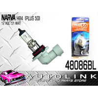 NARVA 48086BL HB4 GLOBE 12 VOLT - 51 WATT PLUS 50% x1