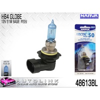 NARVA 48613BL ARCTIC BLUE HB4 GLOBE 12V 51W +50% P22D EACH