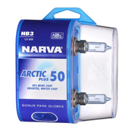 NARVA 48616BL2 HB3 GLOBES 12V 60W ARCTIC PLUS 50% MORE LIGHT TWIN PACK