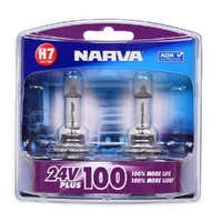 Narva H7 24V 70W Plus 100 Truck Globes 48730BL2 Lights Headlights Upgrade Bulbs
