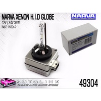 NARVA XENON H.I.D GLOBE 12/24 VOLT 35W 4150° KELVIN , BASE: PK32d-2 ( 49304 ) x1