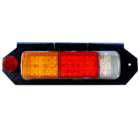 Led Stop Tail Reverse Lights Rear Combination Lamp Universal Multi Volt Tray x2