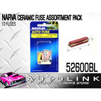 NARVA 52600BL CERAMIC FUSE ASSORTMENT PACK 5 - 25 AMPS 10 FUSES