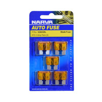 NARVA 52805BL STANDARD TAN BLADE FUSE PACK 5 AMP PACK OF x5