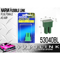 NARVA 53040BL FUSIBLE LINK FUSE FEMALE PLUG 40A GREEN COLOUR PUSH IN