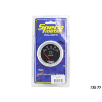 SPECO VOLT ELECTRIC GAUGE 10-18 VOLT 2-5/8" DIA BLACK FACE SILVER BEZEL 535-22