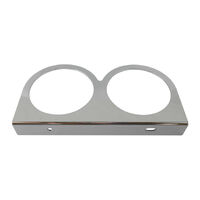Speco 541-09 Double Gauge Mounting Panel Plate for 2-5/8″ Gauges - Chrome