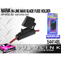 NARVA IN-LINE MAXI BLADE FUSE HOLDER WITH WEATHERPROOF RUBBER CAP - 60 AMP 