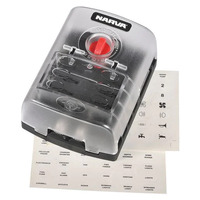 NARVA 6 WAY ATS BLADE FUSE BOX BLOCK WITH COVER & STICKERS 54446BL 