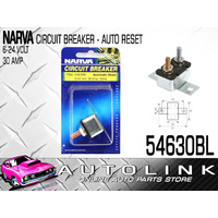 NARVA 54630BL CIRCUIT BREAKER - METAL AUTOMATIC TYPE 6 - 24 VOLT 30 AMP RATED