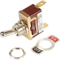 Toggle Switch Metal On - Off 12 Volt @ 20 Amp Male Push on Terminals Standard 