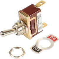 TOGGLE SWITCH METAL ON - OFF 12 VOLT @ 20 AMP MALE PUSH ON TERMINALS STANDARD 