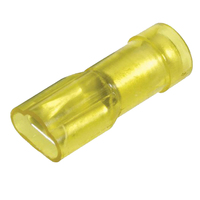 Narva Blade Terminals Female Insulated - Wire 5-6mm Tab 6.3mm Yellow (10 Pack)