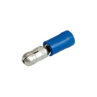 NARVA 56048BL CRIMP TERMINALS MALE BULLET INSULATED BLUE 4mm WIRE 5mm TAB DIA