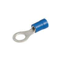 Narva Crimp Terminals Ring Eyelet Insulated Blue 4mm Wire 6.3mm Hole Qty 20
