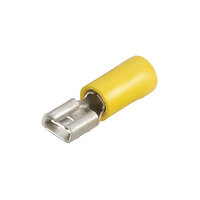 NARVA TERMINALS BLADE FEMALE INSULATED - WIRE 6mm TAB 9.5mm YELLOW PACK OF 100