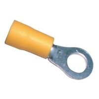 NARVA 56188 TERMINALS RING TYPE - WIRE 6mm TAB 6.3mm YELLOW PACK OF 100
