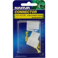 Narva 56272BL 2 Way Connector Housing With Terminals Amperage Rating 20A