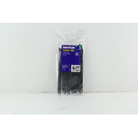 Narva 56403 Black Cable Ties 3.6mm x 200mm 8" Long 100 Pack UV Resistant