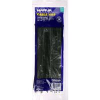 NARVA 56406 BLACK CABLE TIES 4.8mm x 300mm 12" LONG 100 PACK UV RESISTANT