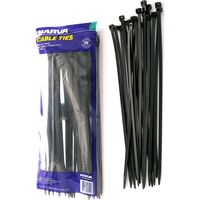 NARVA 56410 BLACK CABLE TIES 7.6mm x 370mm 14.5" LONG 100 PACK UV RESISTANT
