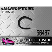 NARVA PIPE CABLE SUPPORT CLAMPS 35mm STEEL P CLAMP UV RUBBER COVER 56487 x1