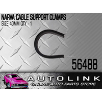 NARVA PIPE CABLE SUPPORT CLAMPS 40mm STEEL P CLAMP UV RUBBER COVER 56488 x1