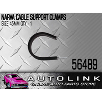 NARVA PIPE CABLE SUPPORT CLAMPS 45mm STEEL P CLAMP UV RUBBER COVER 56489 x1