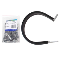 Narva Pipe Cable Support Clamps 55mm Steel P Clamp UV Rubber Cover 56491 x 10