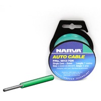 NARVA 5812-7GN SINGLE CORE CABLE GREEN 2.5mm DIA - 7 METRE ROLL - 5 AMP RATED