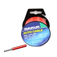 NARVA 5812-7RD SINGLE CORE CABLE RED 2.5mm DIA - 7 METRE ROLL - 5 AMP RATED