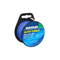 NARVA 5814-4BE SINGLE CORE CABLE BLUE 4mm DIA 4 METRE ROLL - 15 AMP RATED