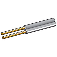 NARVA SPEAKER CABLE TWIN CORE GREY/WHITE TRACE 2mm 2.5 AMP **SOLD PER METRE***