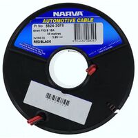 NARVA FIGURE 8 CABLE RED/BLACK TRACER 4mm 15 AMP - 30 METRE ROLL