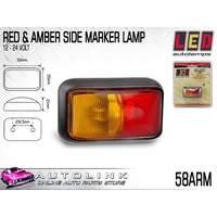 LED AUTOLAMPS 58 SERIES RED / AMBER SIDE MARKER LAMP 12-24V ( 58ARM )