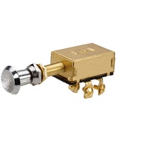 NARVA 60017BL CHROME BRASS PUSH PULL SWITCH ON ON OFF 15A @ 12V