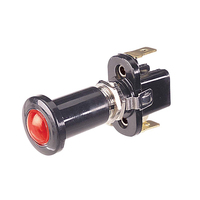 Narva 60021BL Push Pull Switch Illuminated Red 10 Amp 12V Mount Opening 12.2mm