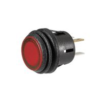 NARVA SWITCH PUSH (OFF) PUSH (ON) WATERPROOF , RED LED 20 AMP 12 VOLT , 20mm DIA