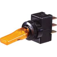 NARVA OFF/ON TOGGLE SWITCH WITH AMBER L.E.D 20 AMP 12 VOLT , MOUNT HOLE 12mm DIA