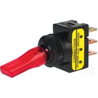 NARVA 60258BL OFF ON TOGGLE SWITCH WITH RED LED 20 AMP 12 VOLT MOUNT HOLE 12mm