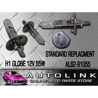H1 HEAD LIGHT GLOBE STANDARD REPLACEMENT 12V 55W PAIR MOST MODELS SINGLE PIN x2