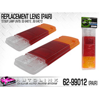 REAR COMBINATION LENS PAIR FOR 64-94012 62-94013 LAMPS FOUND ON ALLOY TRAY UTE